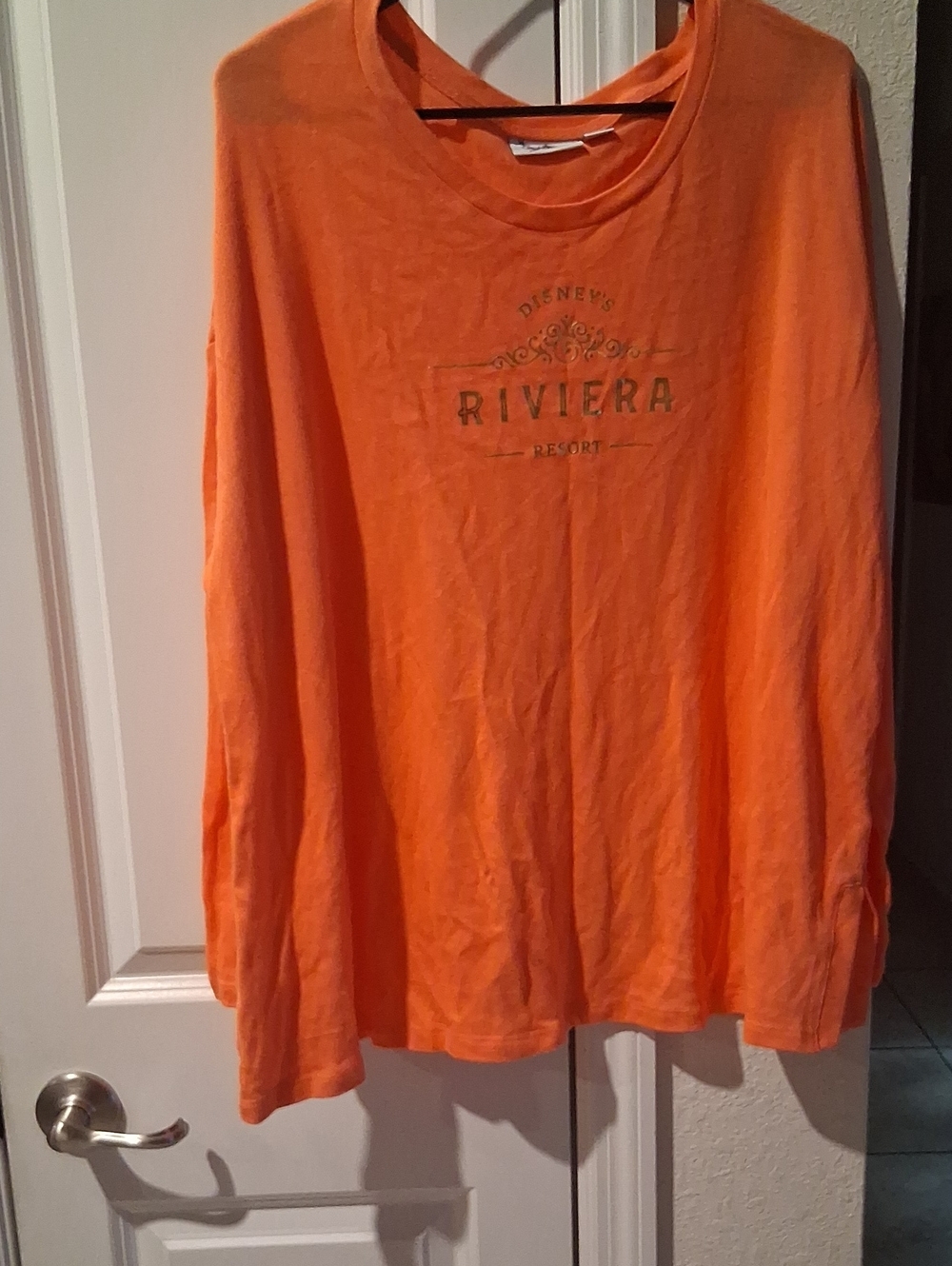 Disney Orange Riviera Resort Long Sleeve Kids Shirt